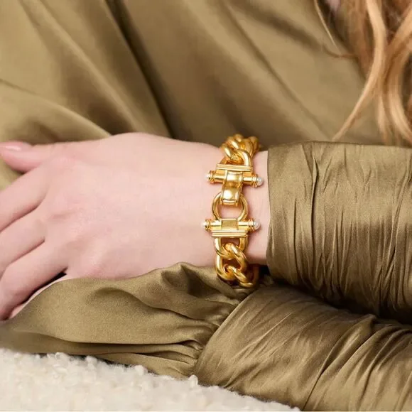 Brand New. $235 Julie Vos Dolce Demi Link Bracelet Sz Large (long) Color: gold